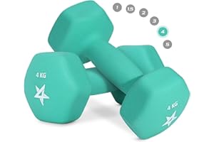 Yes4All Neopren Hanteln Set Gewichte, 2er-Sets, 1kg, 1.5kg, 2kg, 3kg, 4kg, 5kg, Dumbbells Set für Krafttraining Yoga Pilate