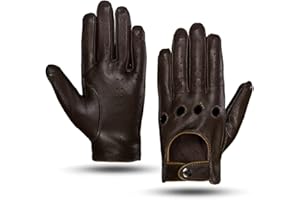 MGGMOKAY MGGM collection Guantes de conducción de cuero con pantalla táctil para hombre sin forro