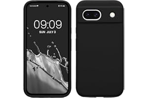 kwmobile Carcasa Compatible con Google Pixel 8a Funda - Case TPU y Silicona antigolpes - Apto Carga inalámbrica - Negro