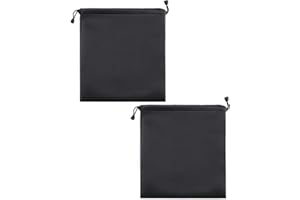 SG STORE 2 szt. Zestaw słuchawkowy torba do przechowywania kasku ze skóry PU, torba do przenoszenia, lekka, ochronna obudowa 22 x 20 cm, czarna