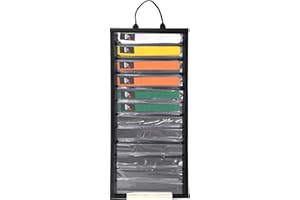 SUMNACON 12 Belts Martial Arts Belt Display Holder, Dust-proof Karate Taekwondo Belt Organizer Wall Hanging Martial Arts Belt Holder Belt Hanger for Martial Arts Karate Taekwondo Learners (No Belts)