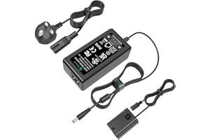 Gonine AC-PW20 AC Power Adapter NP-FW50 Dummy Battery Kit for Sony Alpha ZV-E10 A7 A7R A7S A7II A7RII A7SII A6500 A6400 A6300 A6100 A6000 A5100 A5000 RX10 II III IV NEX-3 5 7 Camera