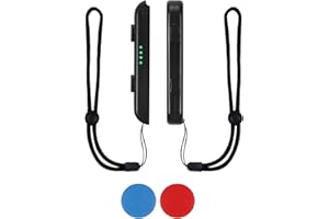 TOYMIS 2 Packs Dragonne pour Nintendo Switch, Accessoires de Remplacement avec Joystick Cap Poignet Contrôleur Élastique Réglable Contrôleur Bracelet pour Switch Joycon Joy Con Contrôleur(Rouge, Bleu)