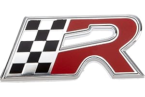 Lampa 07225 R-Flag - Emblema Decorativo en Relieve (55 x 25 mm), diseño de Letra R y Bandera de Meta