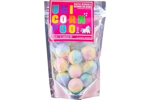 Gift Republic Pompes pour le bain parfumé framboise (caca Unicorn) Paquet de 10 (150g) Arc en ciel