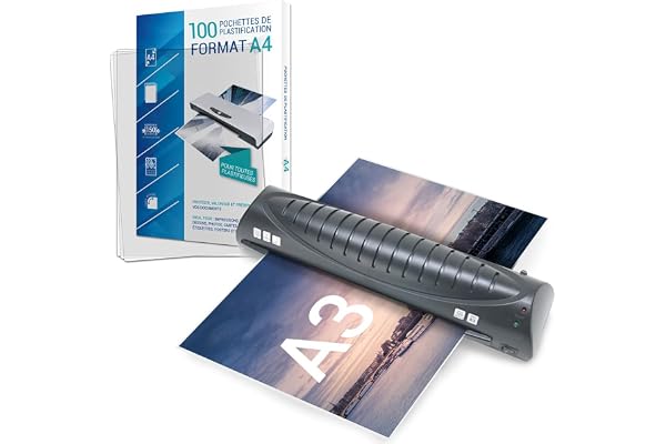 AVETIC Plastifieuse PRO A3, A4, A5, A6 avec 100 feuilles A4