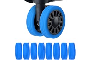 Telooco Pokrowce na koła bagażowe do walizki, 8 szt., zapasowe ochraniacze do większości 8 kół, pokrowiec na bagaż podróżny