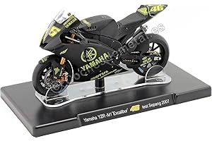 COCHESDEMETAL Compatible con 2007 Yamaha YZR-M1 Excalibur Nº46 Valentino Rossi Test MotoGP Sepang 1:18 Editorial Salvat ROSSI0037