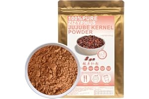 PLANT GIFT 100% Natural Pure Ziziphus Jujuba Kernel Powder 100g/3.52oz 酸枣仁粉 Ziziphi Spinosi Semen, Sour Jujube Kernel Powder For Cooking Baking Recipes & Drinks,| Free from Preservatives, No Added Sugar
