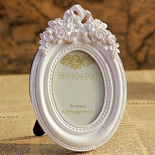 Giftgarden 6×9 Bilderrahmen Oval weiß Dekorahmen Geschenke Freunde - 3