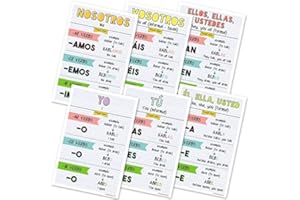 Quarterhouse Poster Spanische Verb-Konjugation für Klassenzimmer, 6 Stück, 30,5 x 45,7 cm