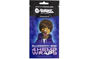 G-Rollz Bluberry Bop Hemp Wraps, 4 Blunts