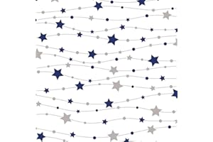 3-Ply Daisy Xmas Decoupage Tissue Paper Napkins Decorative Christmas Serviettes 33cm x 33cm - Pack of 20 (Little Stars Navy & Silver)