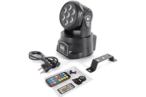 DDZCOZY Projecteur de scène LED 4 en 1 - Mini lumière de scène DMX512 RGBW - Spot LED DJ - Avec télécommande - Convient pour DJ, discothèque, Halloween, club, mariage, maison