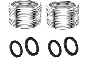 ORTAVA 2 Adattatori per Rubinetto M22, Filettatura Esterna, Ideali per Connettori da Cucina, Risparmio Acqua, Filtro e Tubi
