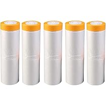 Nylon Per Copertura Teli Copritutto GENHH Per Imbianchini - 9 Rotoli 55x20m Pellicola Adesiva Mascheratura Nastro Mascheratura 55cm