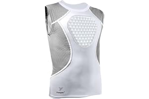 Youper Gepolstertes Brustprotektor-Shirt für Erwachsene, Herzschutz, Brustschutz für Baseball, Fußball, Lacrosse & Torhüter