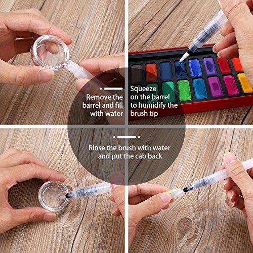 COBEE 6pcs Pinselstifte Aquarelles Pinselset Zeichnen Stifte Malset Brush Pen Set für Malen Zeichnen - 4