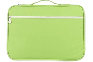 ‎WALFRONT Multifunctional Business A4 Waterproof Document Wallet, Portfolio Organizer Bag with Zip, Oxford Waterproof Travel Equipment Organiser Light Green