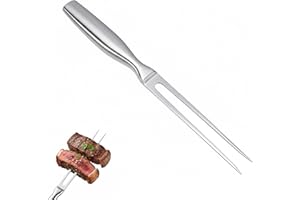 SDHIIOLP Fleischgabel Edelstahl, 27CM Grillgabel Tranchiergabel Gerade Bratengabel Edelstahl Hart Rostfreier Fleischgabel Groß für Putenhähnchen Schweinefleisch BBQ