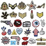 ღVORTEILE: Ihre Kleidung/Schuhe/Hüte zu individualisieren, Logo, Löcher oder Flecken zu verdecken. Patches auf Jeans, Jacken oder anderen Kleidungen sind momentan im Trend und man gibt seiner Kleidung einen individuellen Touch.