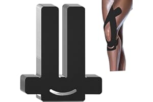 ANAMPION Bandes de Kinésiologie pour Genoux,12PCS Impermeable Rubans À Genoux pour Soulagement de La Douleur,Coton Original Kinesio Tape,Durable Bande Genoux pour Les Sports (Noir, 12 PCS)