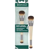 EcoTools Blend + Conceal - Dual Makeup Brush for Foundation and Concealer | Foundation and concealer brush in one tool, works