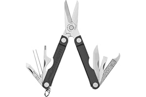 Leatherman Micra - Llavero Multiherramienta de Acero Inoxidable con Tijeras de Resorte y 9 Herramientas, Pizarra