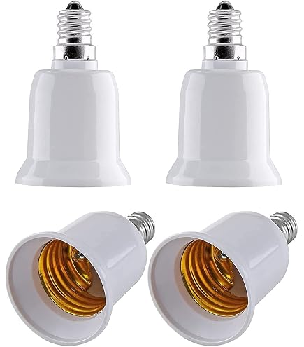 Adattatore per lampade da E27 a E14 250V 2A Bianco LAMPO ADE27-E14