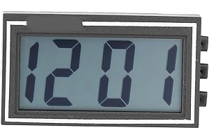 Zerone Small Digital Car Dashboard Clock for Cars, LCD Screen Time Date Display Stick-on Digital Clock with Bracket