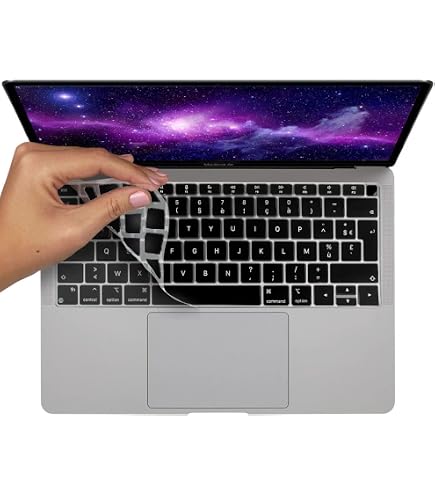 Protection Clavier Silicone MacBook Pro/Air 2008-2015 - QWERTY Anglais US/ANSI - Dégradé Bleu - Modèles A1278 A1466 Etc.