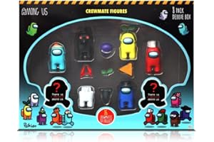 Among Us Crewmate Figures 8 Pack Deluxe Box, Official Merchandise Perfect Collectable Figure Gift Game Fan (Blue) / Assortment/package May vary