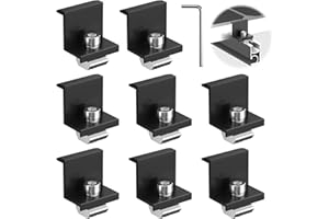 8 Stück Solarmodul Klemmen 30mm Schwarz, PV Modul Endklemmen, Aluminium Solar Klemme, Solarpanel Z Halter, Z Halterung fur Solarmodule, Solarbefestigungen für Dächer Wände Boote Wohnmobile