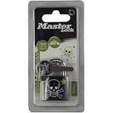 Master Lock 3430EURDSKULL Anahtar Asma Kilit, Kafatası Motifli, 5,3 x 3 x 1,5 cm, Siyah, Beyaz ve Yeşil
