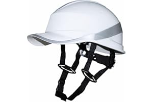 DELTAPLUS Construction Helmet ABS White Type Baseball Cap Diamond V