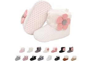 outfit spring Stivaletti Invernali per Neonato, Inverno Caldo Bambini Stivali da Neve Fondo Morbido Antiscivolo Cotone Piatto Pelliccia Calzino Bootie Regolabile Scarpe Primi Passi Bambina 0-18 Mesi