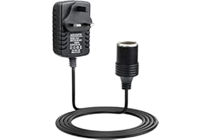 BUZUYIWAR Car Power Inverters, Car Plug Adapter 240V 2A AC Mains to 12V DC Car Converter Socket Voltage Converter Power Adapter Cigarette Lighter Adapter to UK Plug Household Cigarette Lighter Max Power 24W