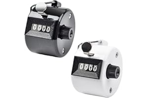 AIPWEYT Store Lot de 2 compteurs manuels en métal - Compteur à 4 chiffres - Pour le coaching de personnes, le golf, le tricot