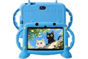 MengDash Kids Tablet, 7 inch Tablet for Kids 3-10, Educational Learning Toddler Tablet Android 11, 3GB RAM+32GB ROM Storage, Google Play Netflix YouTube, Baby Girl boy Gift (Blue)
