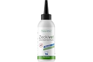 NaturaPets® Zeckivet Katzen Zeckenschutz (40ml) – Pflanzliches Zecken- und Flohschutz Spot-ON als Direktanwendung an der Katze gegen Zecken, Milben, Flöhe
