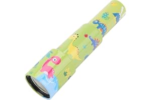 Kisangel Children Telescope Toy Kids Spyglass Educational Science Toys Iron Outdoor Telescope Dinosaur Style