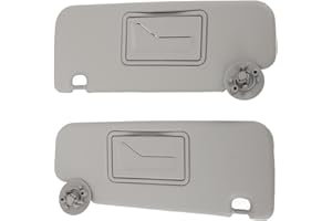 GERNIE Parasole per Auto, 1 Coppia Di Visiera Parasole Lato Guida Sinistro E Passeggero Destro Con Specchio Di Vanità E Luci Visiera Parasole Auto Grigia per Sonic Aveo 2012-2016