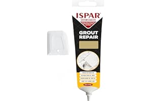 ISPAR Mortier de jointoiement beige 250 g – Enduit prêt à l'emploi pour carrelage avec spatule – Réparation des joints dans la salle de bain et la cuisine – Inodore et facile à utiliser