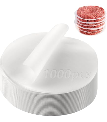 Dokeno Burgerpapier Rund – 200 Blatt, 20 Cm, Antihaft, Für Burger & Patties