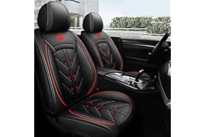 IBCEL Full Set Car Seat Covers 5 Seat Leather Fits for Audi Q2 2015-2019 Vehicle Seat Cover Cushion Front Rear Seat Protectors (Black)