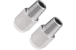 OTOTEC 2X 1/8NPT to M10x1.0 Pressure Pressure Gauge Reducer Connector Automobile