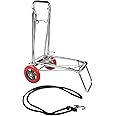 Pravyta Stainless Steel 2 Wheel Portable Luggage Hand Cart Trolley Heavy Duty Folding Trolley Travel Handheld Luggage Trolley Luggage Trolley for Home Office Shopping (2 Wheel Luggage Trolley)