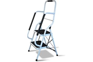 AIDAPT Escabeau de sécurité avec main courante - 50 cm