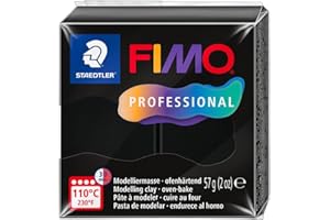 STAEDTLER 8040-9 ST Pâte à modeler Fimo Prof 57 g Noir Standard