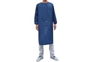 UE STORE Adults Long Sleeve Cooking Kitchen Apron Waterproof Butcher Artist Apron